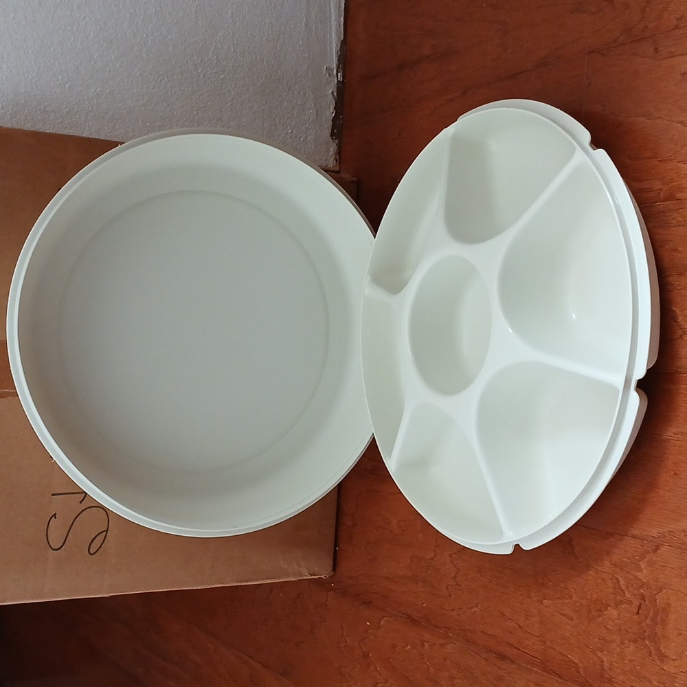 Vintage Tupperware vegetable dip relish tray Kitchenware Hosting Party Tailgate
